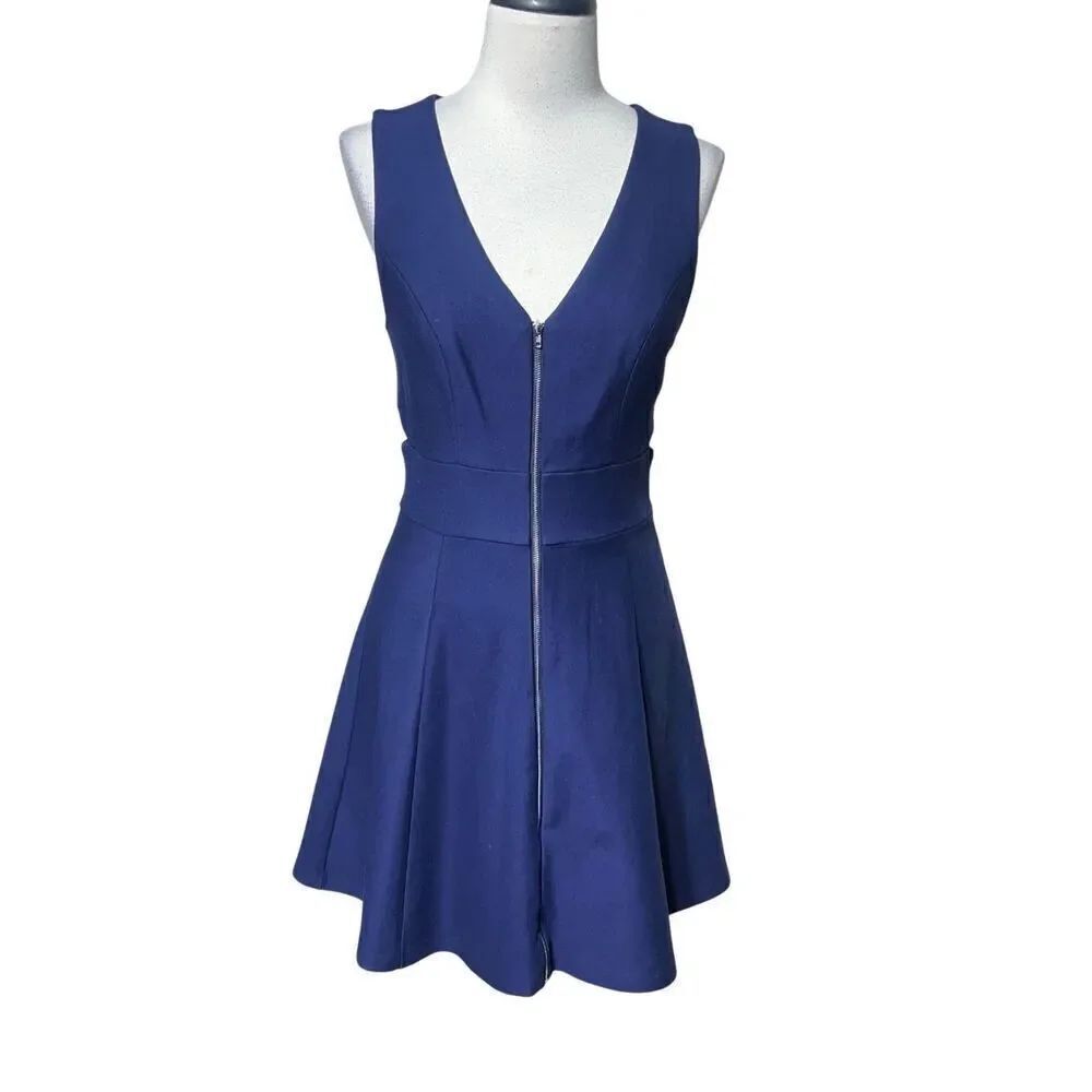 Adelyn Rae Sleeveless Sexy Fit and Flare Navy Party Dress Size Small